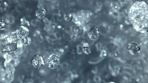 Bubbling Water Rising Upward in a Close Up View