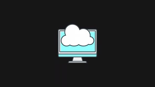 Animated Cloud Data Download to Computer Monitor