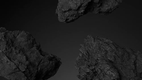 Dark Floating Textured Rock Reveal