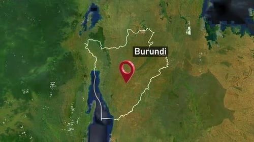 Burundi Country Zoom from Space