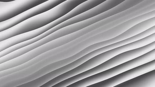 Motion background with moving geometric shapes. Wave White Background. mz_1019