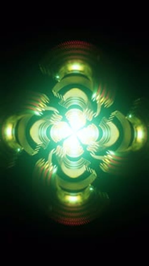 Vertical Video of Fastmoving Abstract Neon Lines Forming Seamless Geometric Waves