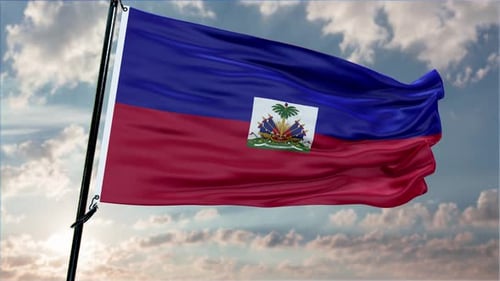 Realistic Waving Haiti Flag Animation