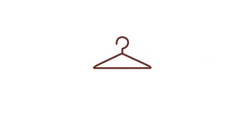 Animated Line Art Clothes Drawing on Hanger