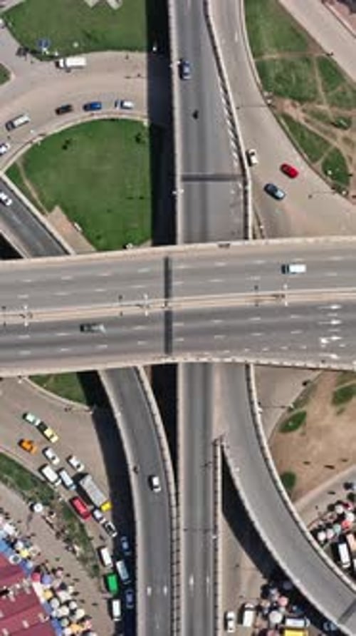 Accra Circle Interchange Drone Shot Ghana