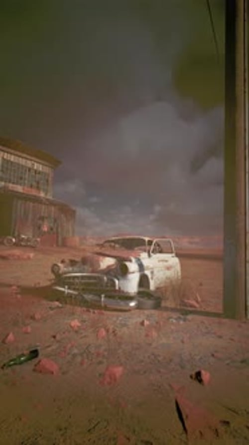 Car Abandoned in Dirt