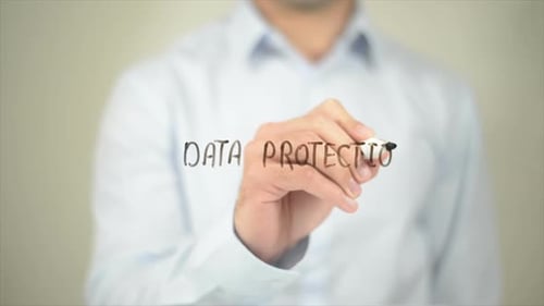 Data Protection Written on Clear Screen