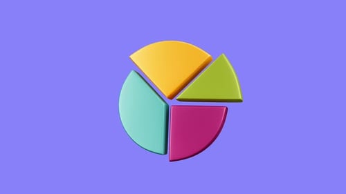 3D Pie Chart Infographic Animation with Separating Segments