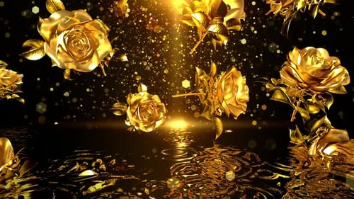 Golden Roses Falling