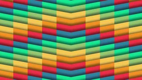 Multi Colored Chevron Tile Background Loop
