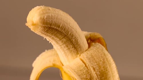 Peeled Banana Close Up