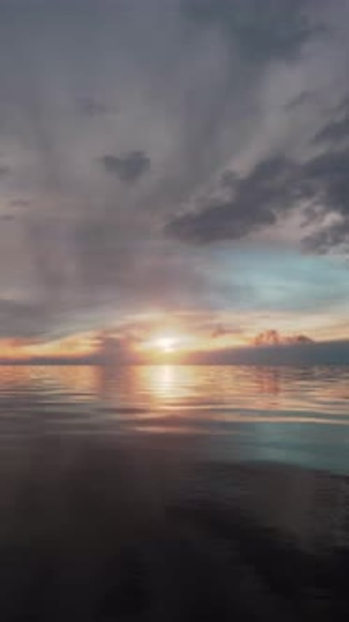Dramatic Sunrise Sky Open Water Seascape Ocean Loop