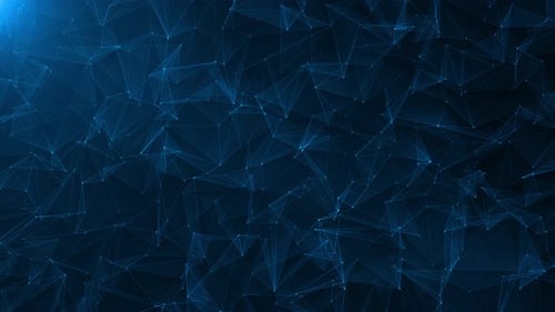 Futuristic Blue Plexus Network Digital Background Loop