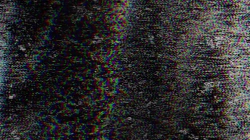 Digital Glitch Transition Overlay with Corrupted Signal Effect