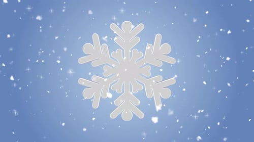 3D-Schneeflocken-Hintergrundschleife V4