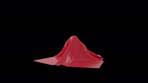 Dynamic Red Fabric Reveal Transition