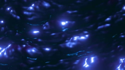 Fond de marbre liquide dans les tons bleus Fond de boucle transparent de mouvement abstrait d'ondes liquides