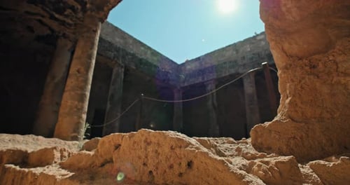 Ruines antiques de la tombe du roi à Paphos, Chypre