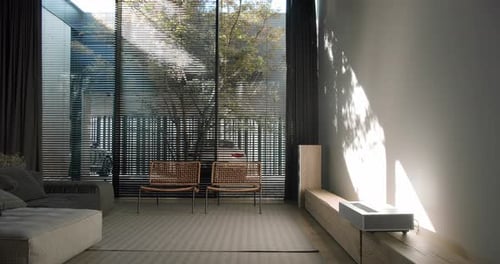 Elegant Interior with Sunlight Streaming Through Window