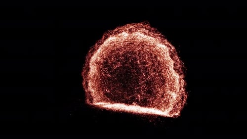 Abstract Glowing Particle Burst Motion Background