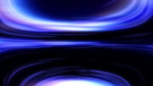 Abstrakte blaue und weiße horizontale Linien schaffen einen futuristischen, digitalen Fluss
