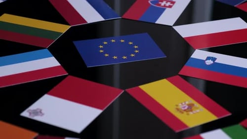 Flags of all European Union Member Countries