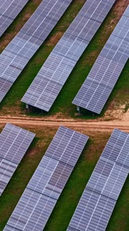 Solar panels array field generating clean electricity energy prices
