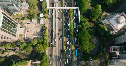Aerial Drone of Jakarta Indonesia