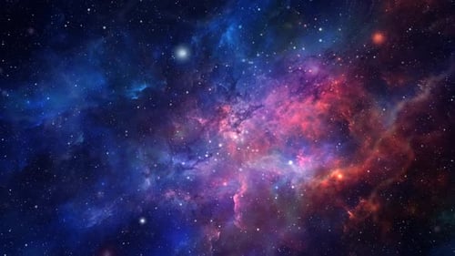 Animated Cosmic Nebula and Star Field Background