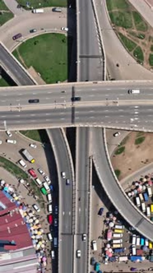 Accra Circle Interchange Drone Shot Ghana