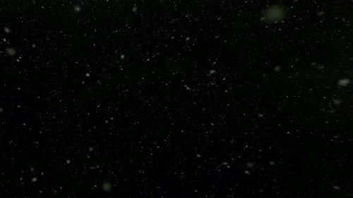 Realistic Snow Falling on a Dark Background Blurry Snow