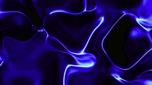 Dynamic Abstract Blue Fluid Glowing Lines Motion Background