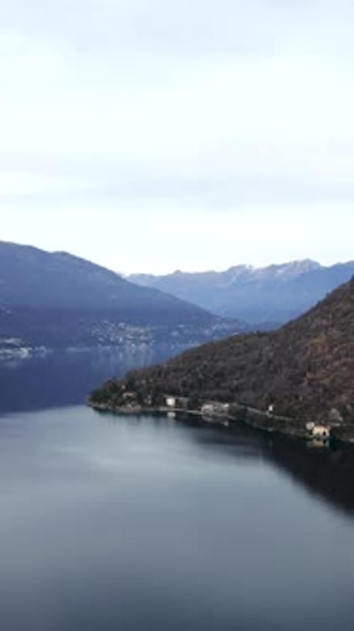 Birds Eye View of Beautiful Lake Maggiore
