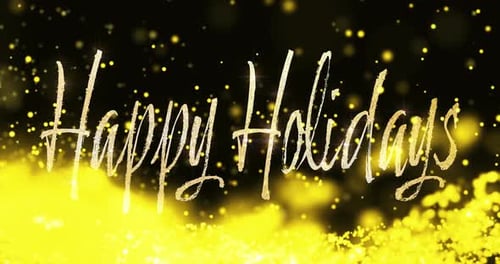 Decor, celebrate and happy holidays text for party, carnival or event as background on Christmas