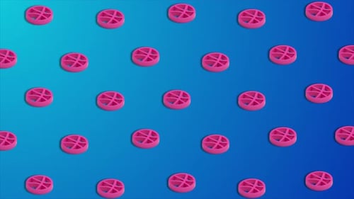 Loop de fundo de animação de Ícones de mídia social Dribbble