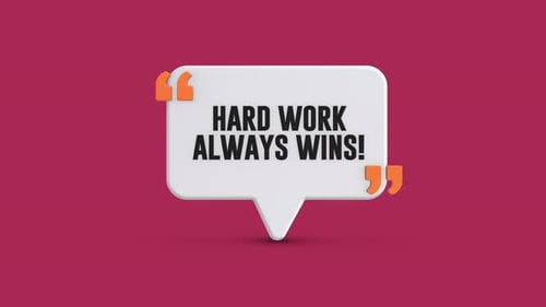 Motivational Quote: Hard Work Always Wins