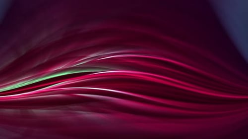 Bogenförmige abstrakte neonrote und weiße Strähnen, Linienanimation