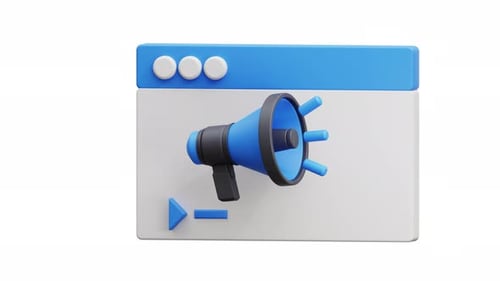 Animated 3D Megaphone in Browser for Digital Marketing