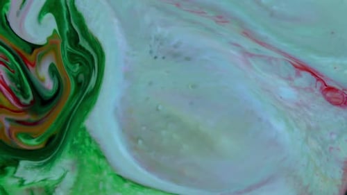 Abstract Colors Swirling in Macro Shot
