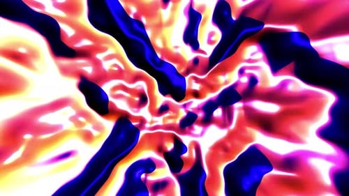 Acid Waves Vj Seamless Loop For Party Background Orange With Blue