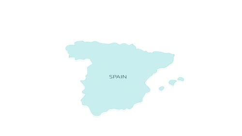 Animiertes Element für geografische Infografiken Karte von Spanien