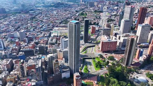 Bogota Skyline At Bogota In District Capital Colombia.