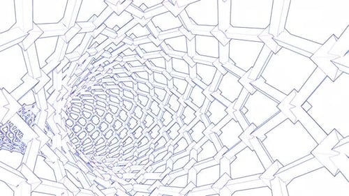 Line Edges Curve Tunnel Able to Loop Endless