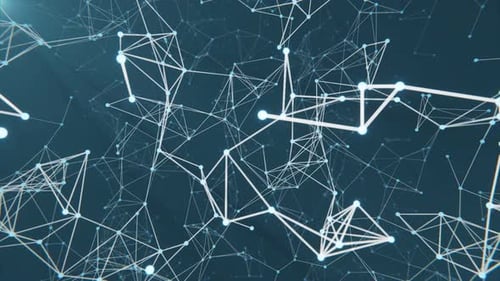 Fondo futurista de ciencia ficción con plexo, líneas y puntos brillantes