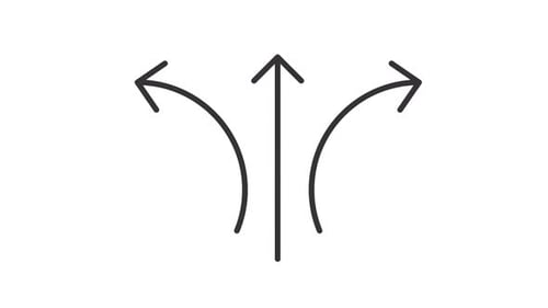 Minimalist Animated Arrows Diverging Concept