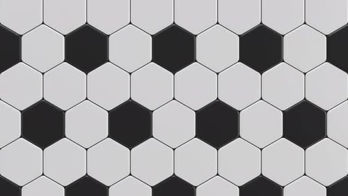 Nahtloser Animationshintergrund mit Hexagon Football Grid