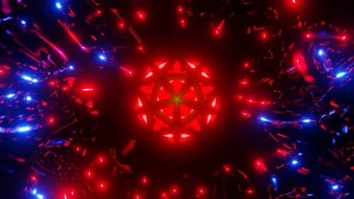 red blue space ball among the stars sci fi vj loop template