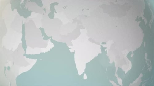 World Map Palestine Zoom In Stylised Spherical White Shades 4 K 60 Fps