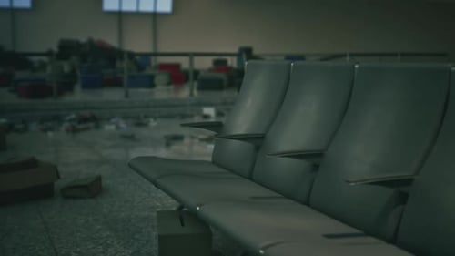 Exploring the Quiet Remnants of an Abandoned Airport Terminal in the Twilight