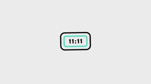 Animiertes Digitaluhr-Symbol
